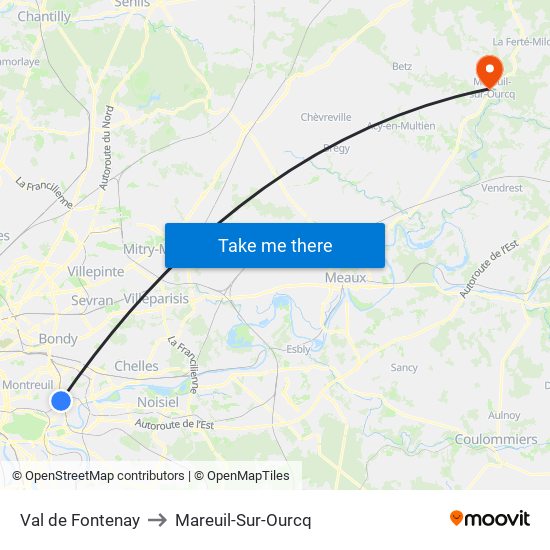 Val de Fontenay to Mareuil-Sur-Ourcq map