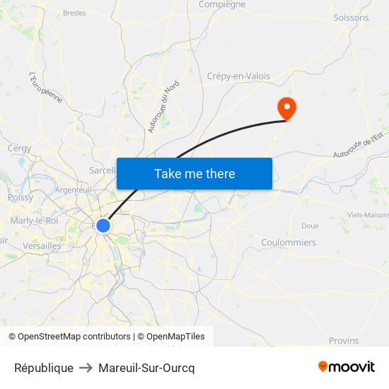 République to Mareuil-Sur-Ourcq map