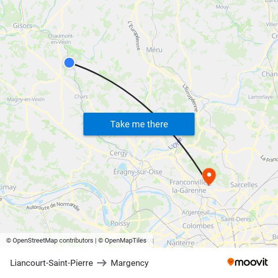 Liancourt-Saint-Pierre to Margency map
