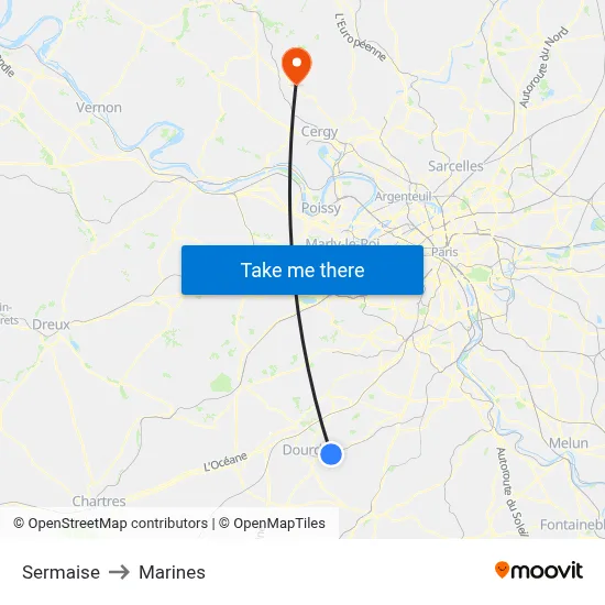 Sermaise to Marines map
