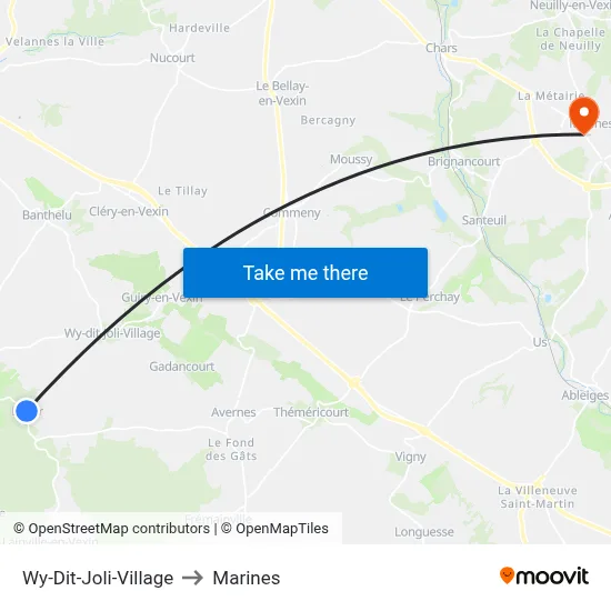 Wy-Dit-Joli-Village to Marines map