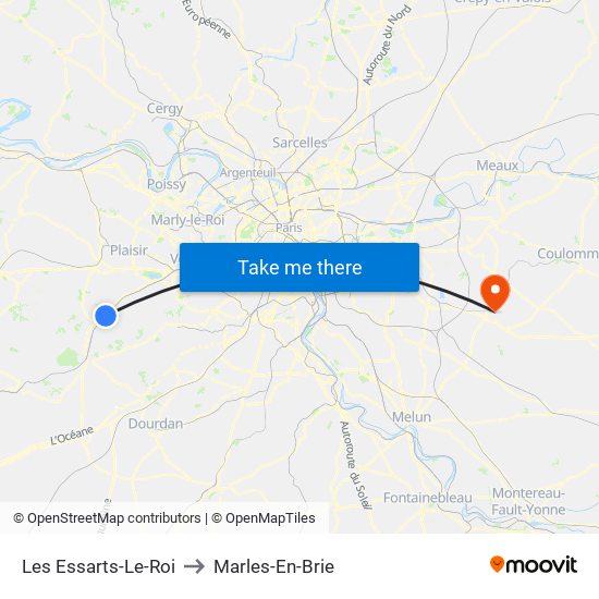 Les Essarts-Le-Roi to Marles-En-Brie map