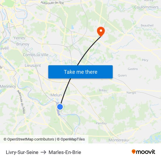 Livry-Sur-Seine to Marles-En-Brie map