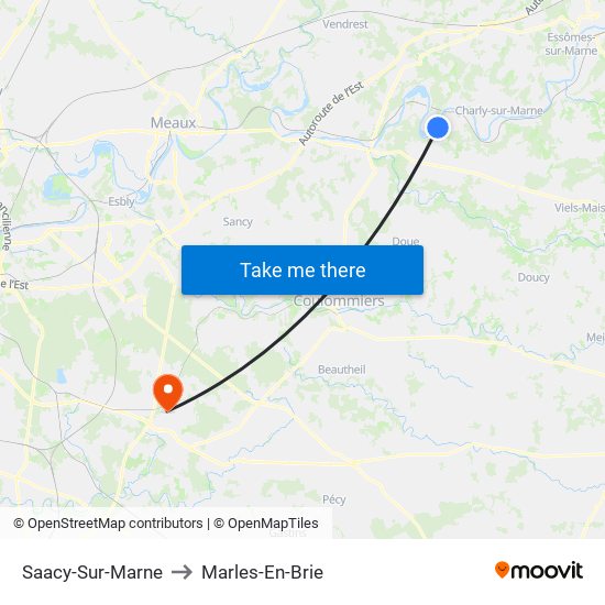 Saacy-Sur-Marne to Marles-En-Brie map