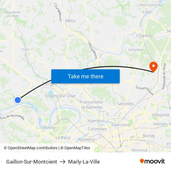 Gaillon-Sur-Montcient to Marly-La-Ville map