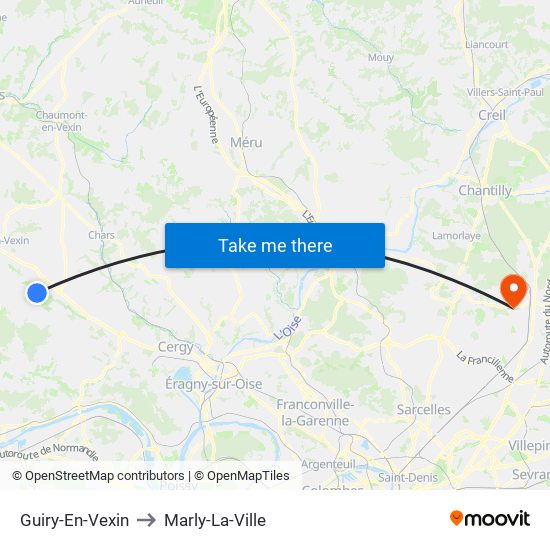 Guiry-En-Vexin to Marly-La-Ville map