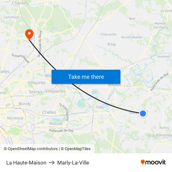 La Haute-Maison to Marly-La-Ville map