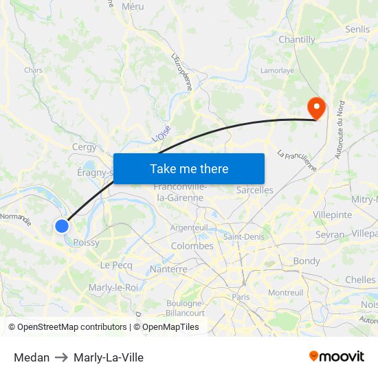 Medan to Marly-La-Ville map