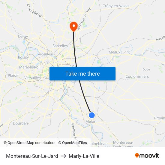Montereau-Sur-Le-Jard to Marly-La-Ville map
