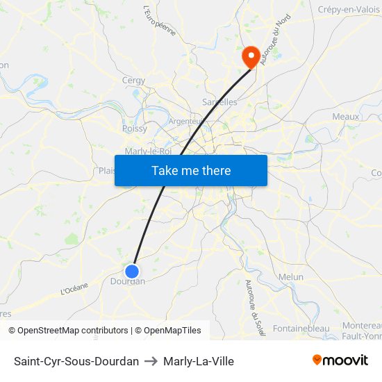 Saint-Cyr-Sous-Dourdan to Marly-La-Ville map