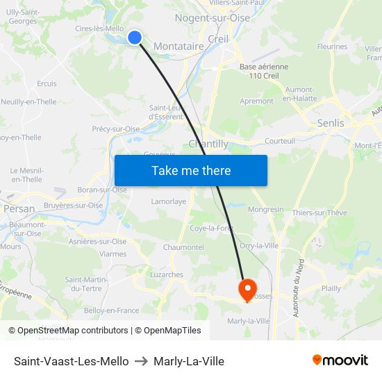 Saint-Vaast-Les-Mello to Marly-La-Ville map