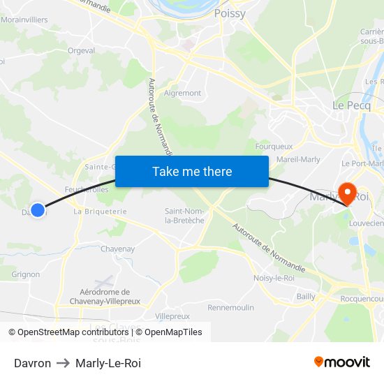 Davron to Marly-Le-Roi map