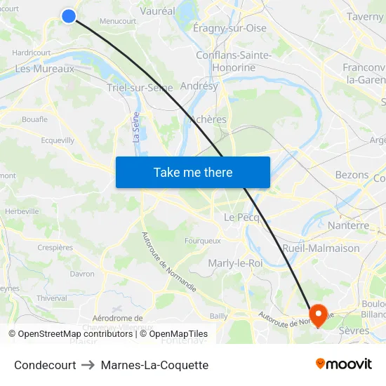 Condecourt to Marnes-La-Coquette map