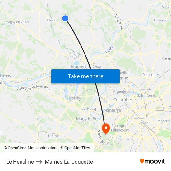 Le Heaulme to Marnes-La-Coquette map