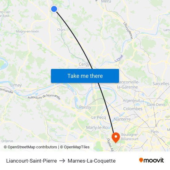 Liancourt-Saint-Pierre to Marnes-La-Coquette map