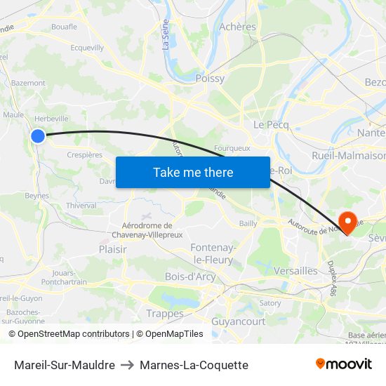 Mareil-Sur-Mauldre to Marnes-La-Coquette map