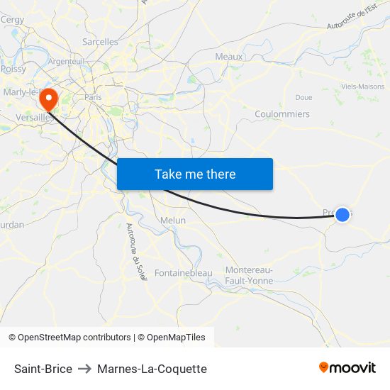 Saint-Brice to Marnes-La-Coquette map