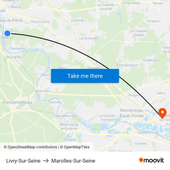 Livry-Sur-Seine to Marolles-Sur-Seine map