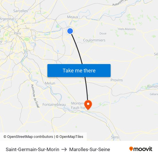 Saint-Germain-Sur-Morin to Marolles-Sur-Seine map