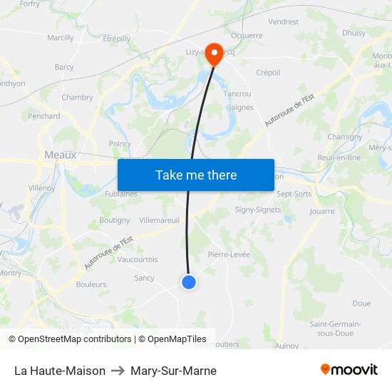 La Haute-Maison to Mary-Sur-Marne map