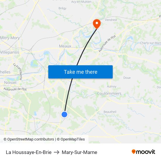 La Houssaye-En-Brie to Mary-Sur-Marne map