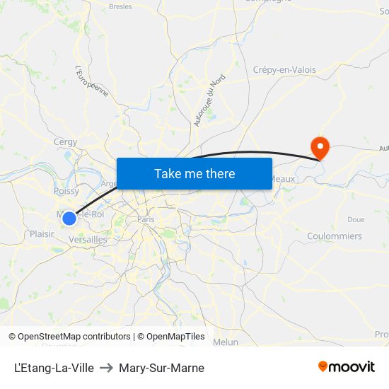 L'Etang-La-Ville to Mary-Sur-Marne map