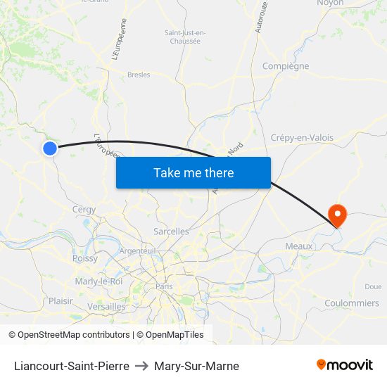 Liancourt-Saint-Pierre to Mary-Sur-Marne map