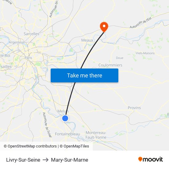 Livry-Sur-Seine to Mary-Sur-Marne map