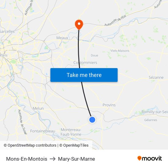 Mons-En-Montois to Mary-Sur-Marne map