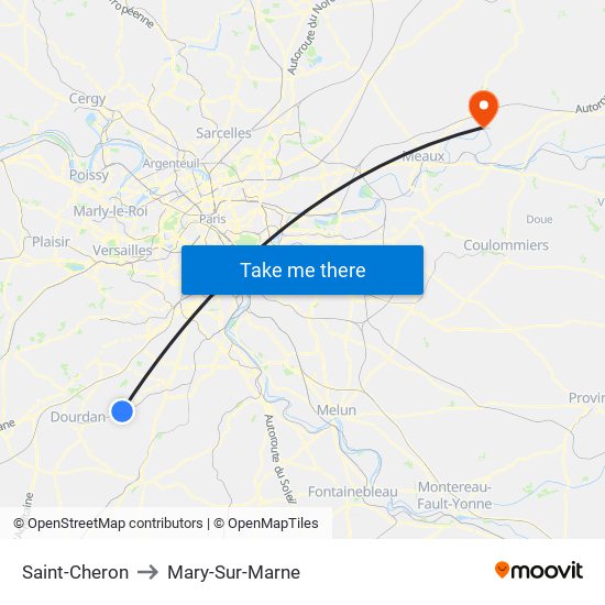 Saint-Cheron to Mary-Sur-Marne map