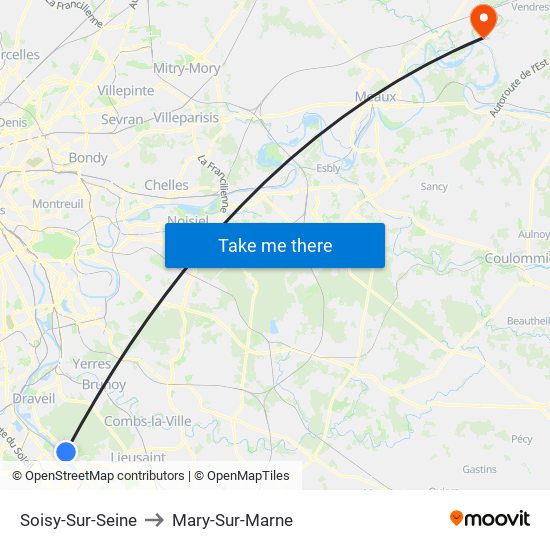 Soisy-Sur-Seine to Mary-Sur-Marne map
