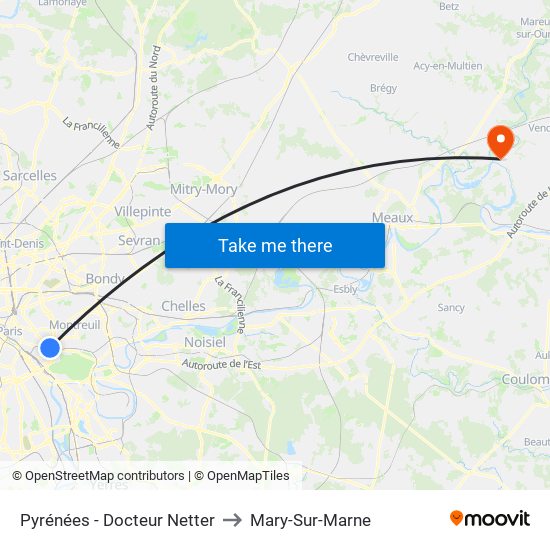 Pyrénées - Docteur Netter to Mary-Sur-Marne map