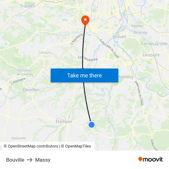 Bouville to Massy map