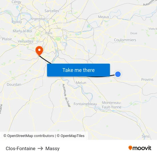 Clos-Fontaine to Massy map