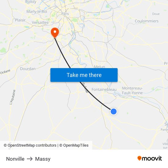 Nonville to Massy map