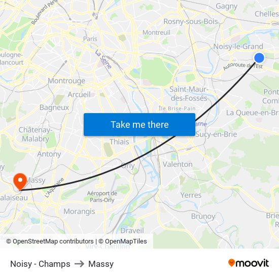 Noisy - Champs to Massy map