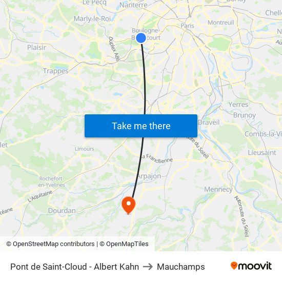 Pont de Saint-Cloud - Albert Kahn to Mauchamps map