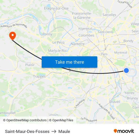 Saint-Maur-Des-Fosses to Maule map