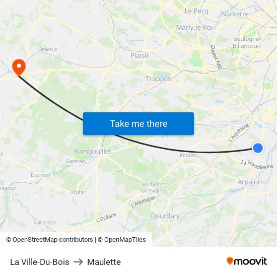 La Ville-Du-Bois to Maulette map