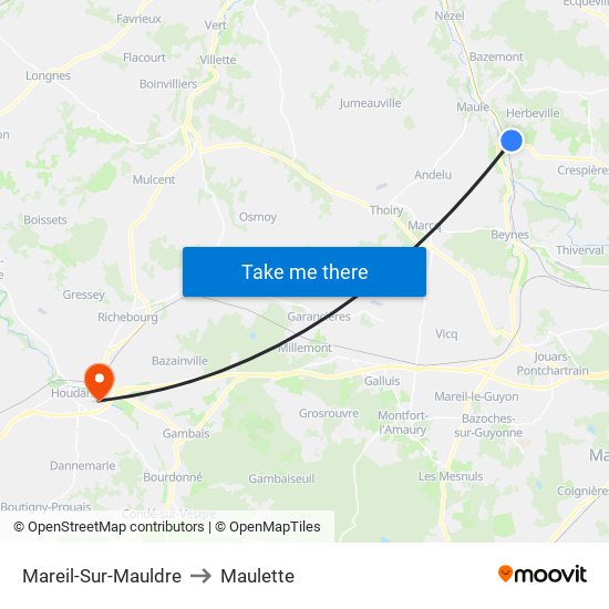 Mareil-Sur-Mauldre to Maulette map