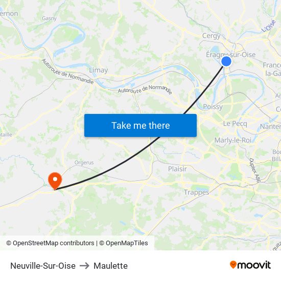 Neuville-Sur-Oise to Maulette map