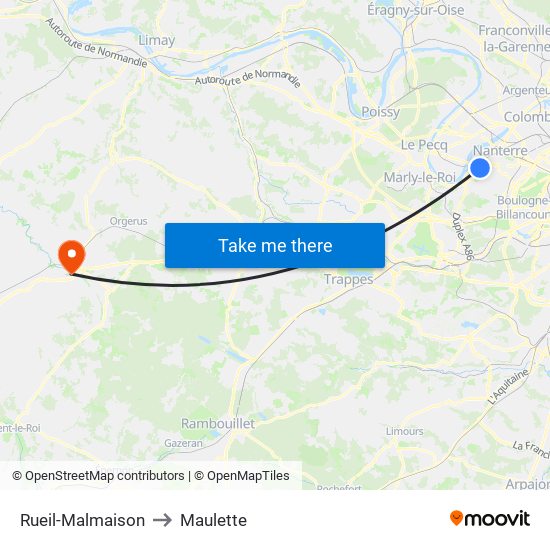 Rueil-Malmaison to Maulette map