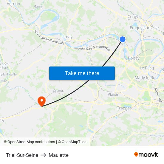 Triel-Sur-Seine to Maulette map