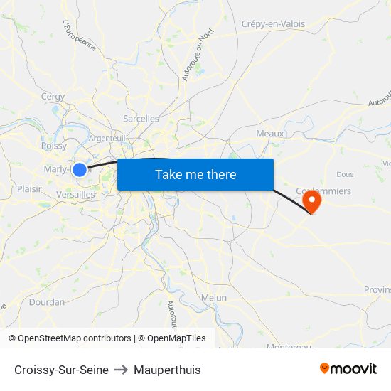 Croissy-Sur-Seine to Mauperthuis map