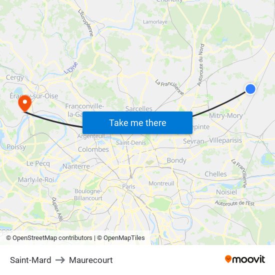 Saint-Mard to Maurecourt map
