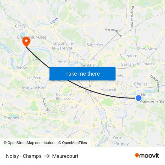 Noisy - Champs to Maurecourt map