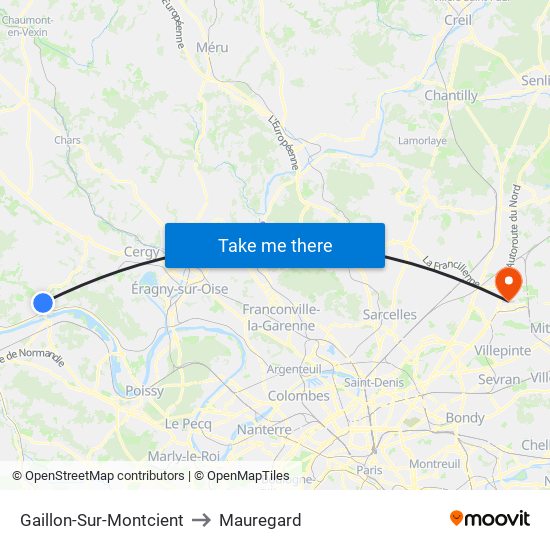Gaillon-Sur-Montcient to Mauregard map
