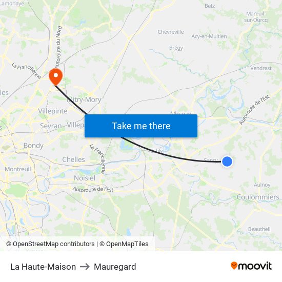 La Haute-Maison to Mauregard map
