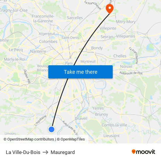 La Ville-Du-Bois to Mauregard map