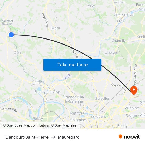 Liancourt-Saint-Pierre to Mauregard map